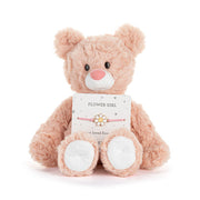 Demdaco Flower Girl Pink Bear - 6in Front 