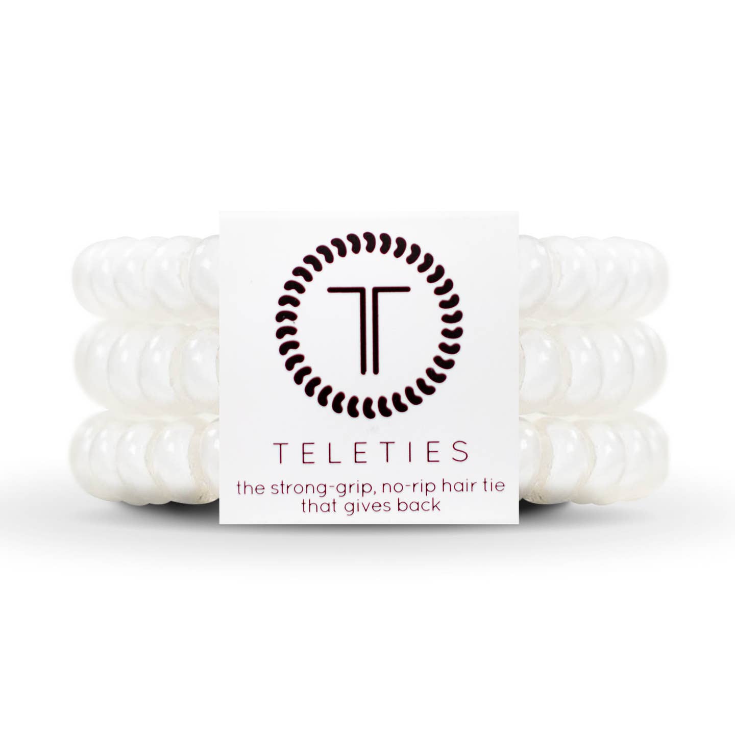 Teleties Spiral Hair Coils | Small | Coconut White Hair Ties