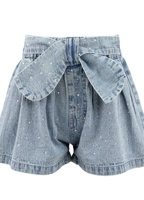 Lola And The Boys Sparkle Bow Denim Short