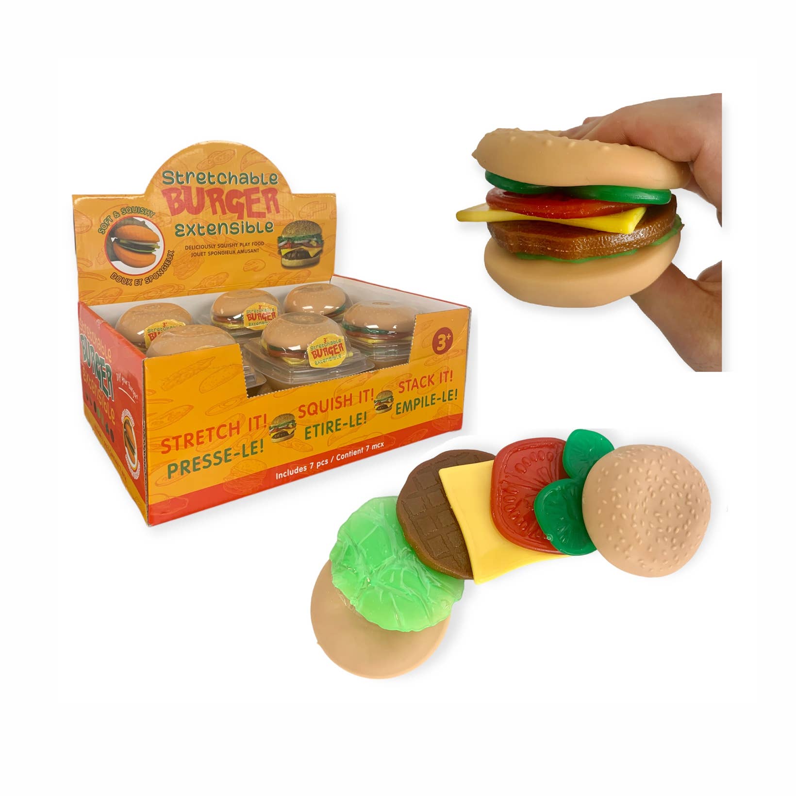 Handee Products Stackable Stretchable Burger - 7 Piece Set
