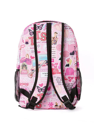 Rylee Faith Designs Ts Print Pink Backpack - Back