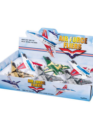Toy Smith Air Force Fliers, Pull Back Action - Toy Planes - Assortment 