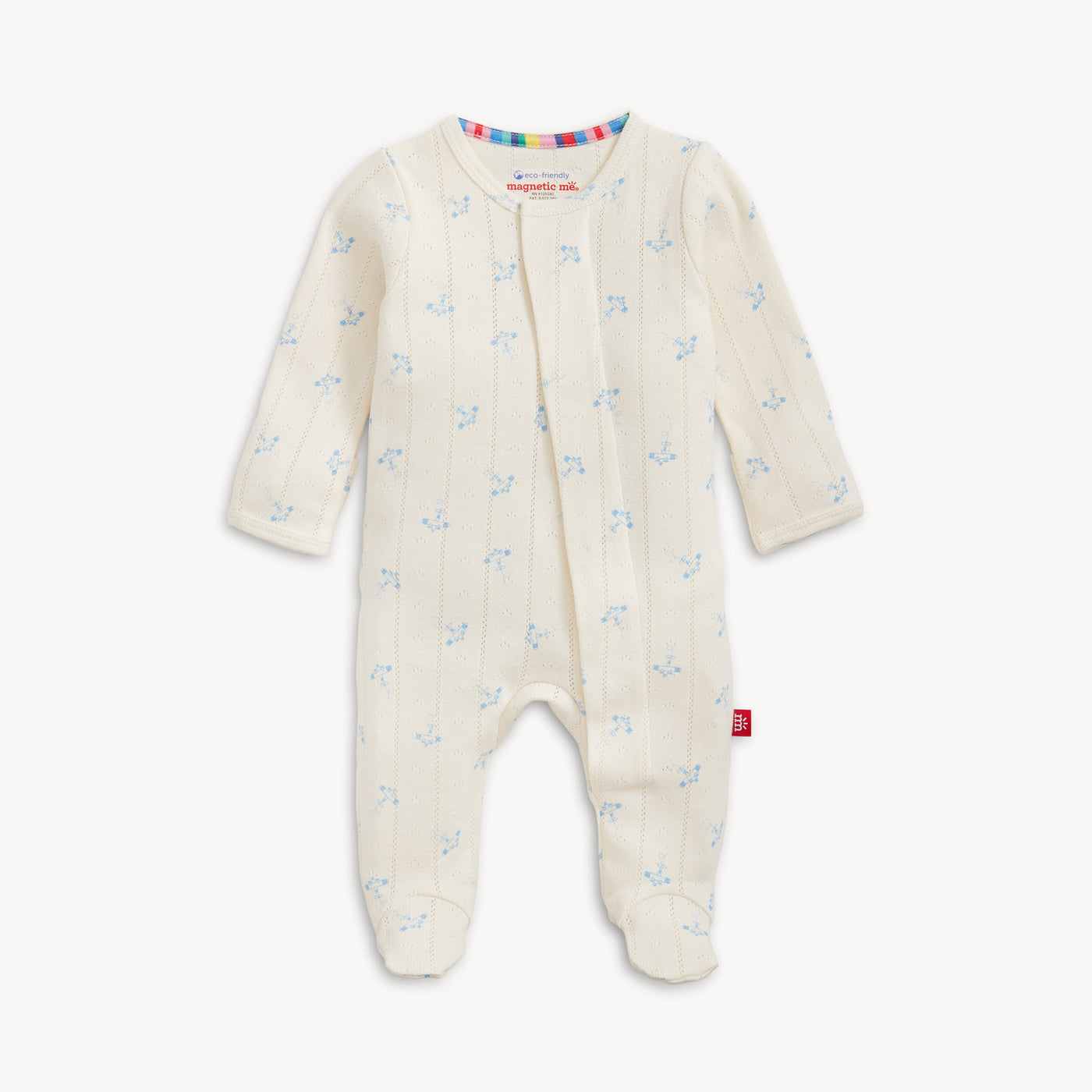 Magnetic Me Airplanes Pointelle Magnetic Footie 