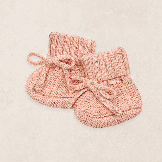 Lou Lou & Company Knit Booties - Petal Speckle