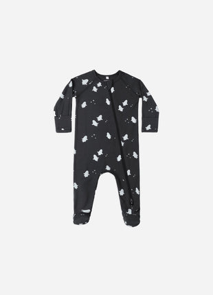 Quincy Mae Bamboo Zip Footie || Ghosts