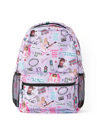 Rylee Faith Designs Ts Print Purple Backpack - Front