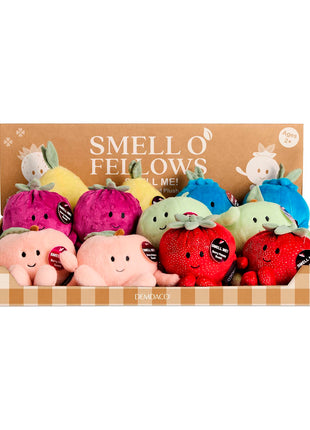 Demdaco Smello' Fellows Berry Happy Scented Plush - 6in, Program - 24 pcs with Displayer
