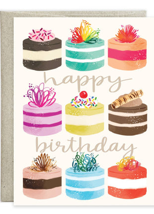 Gina B Designs Birthday Greeting Card - Little Cakes