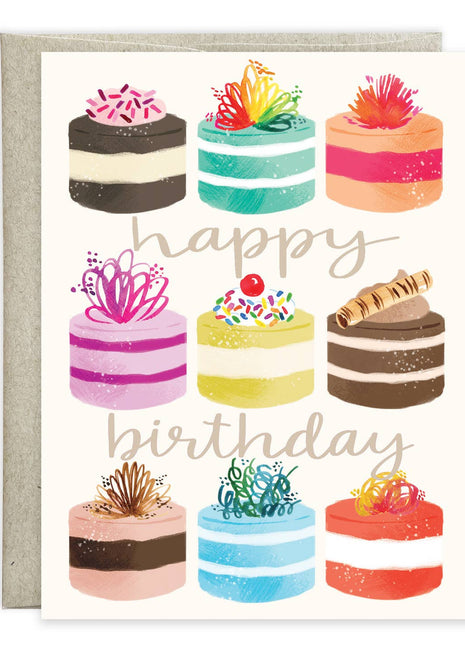 Gina B Designs Birthday Greeting Card - Little Cakes