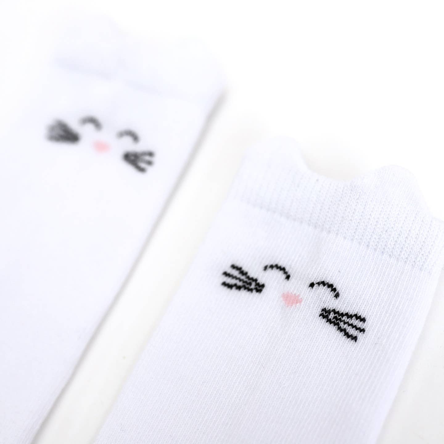 Little Stocking Co. White Cat Knee High Socks