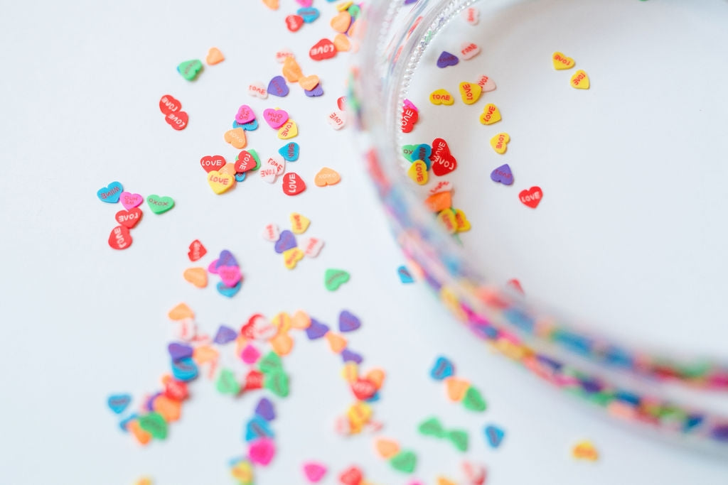 Cheeky Plum Confetti Shaker Headband - Candy Hearts