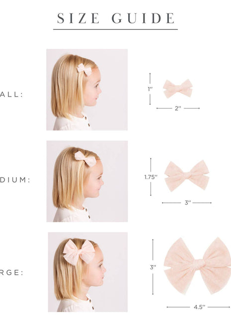Lou Lou & Company Tulle Bow Size Chart