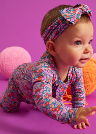 Model Wearing Magnetic Me Gilded Lily Magnetic Convertible Coverall