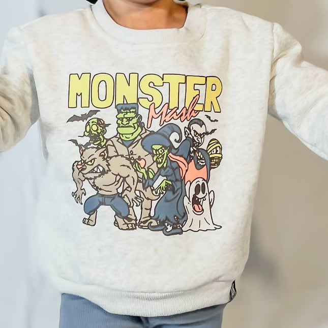 Model Wearing AK Clothing Company, LLC Monster Mash Halloween Crew