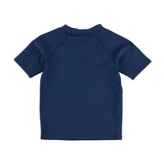 Rufflebutts + Ruggedbutts Boys Navy Short Sleeve Rash Guard Back