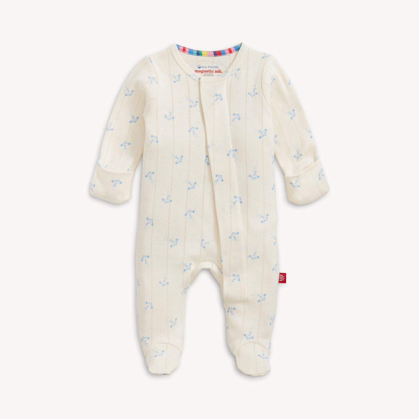 Magnetic Me Airplanes Pointelle Magnetic Footie 