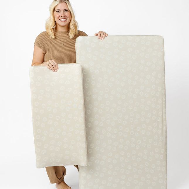 Lou Lou & Company Linus Changing Pad Cover and crib sheet 