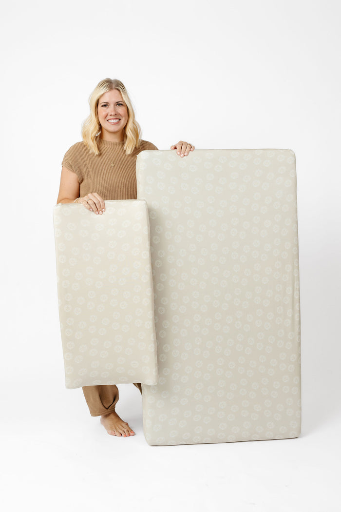 Lou Lou & Company Linus Changing Pad Cover and crib sheet 