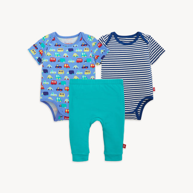 Magnetic Me Magnetic 3-Pack Bodysuit & Pant - Blue