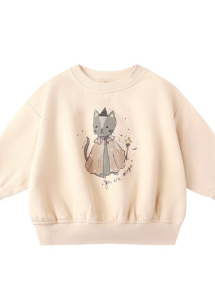 Quincy Mae Relaxed Fleece Sweatshirt || Magic Cat