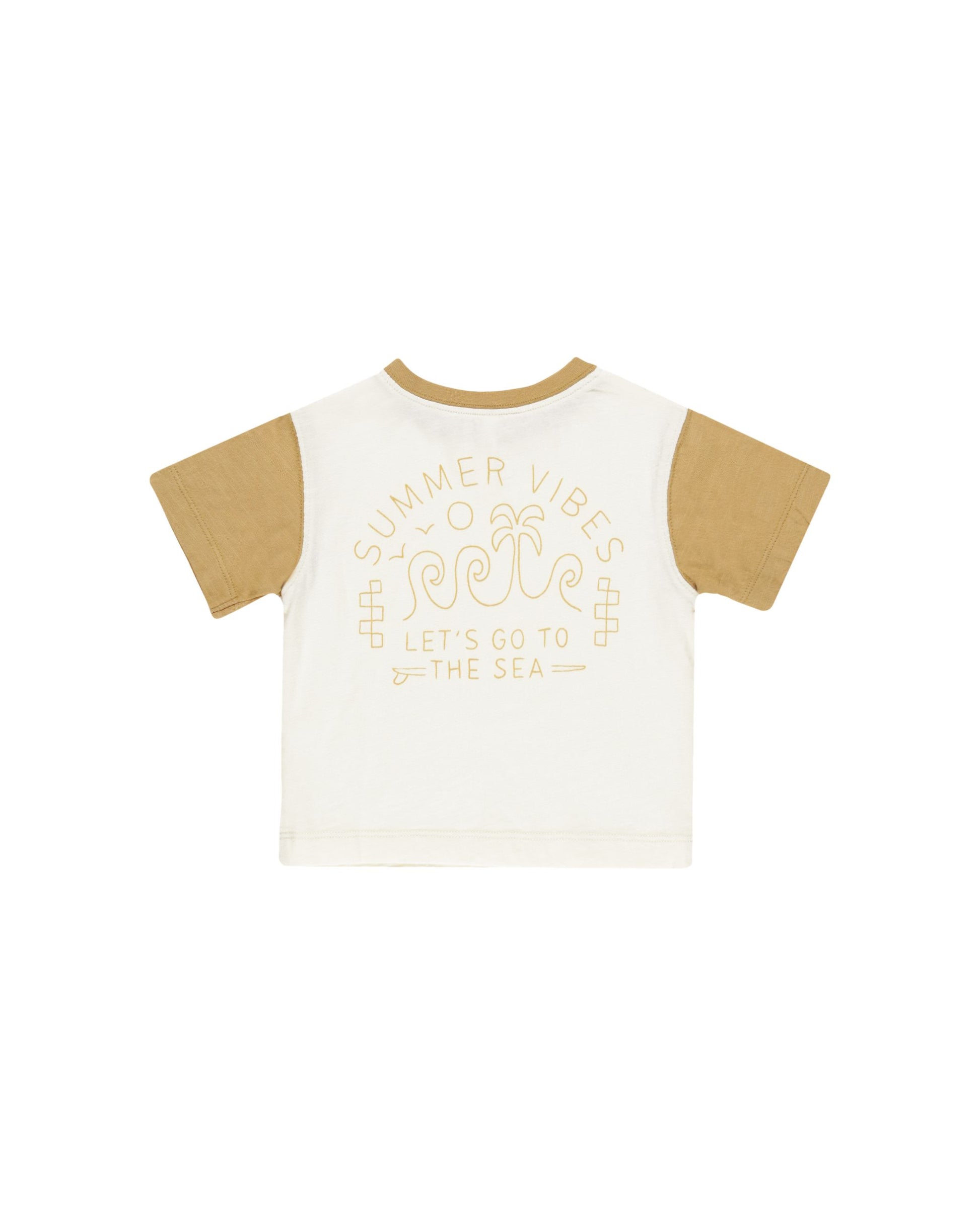 Rylee & Cru Contrast Short Sleeve Tee|| Summer Vibes Back