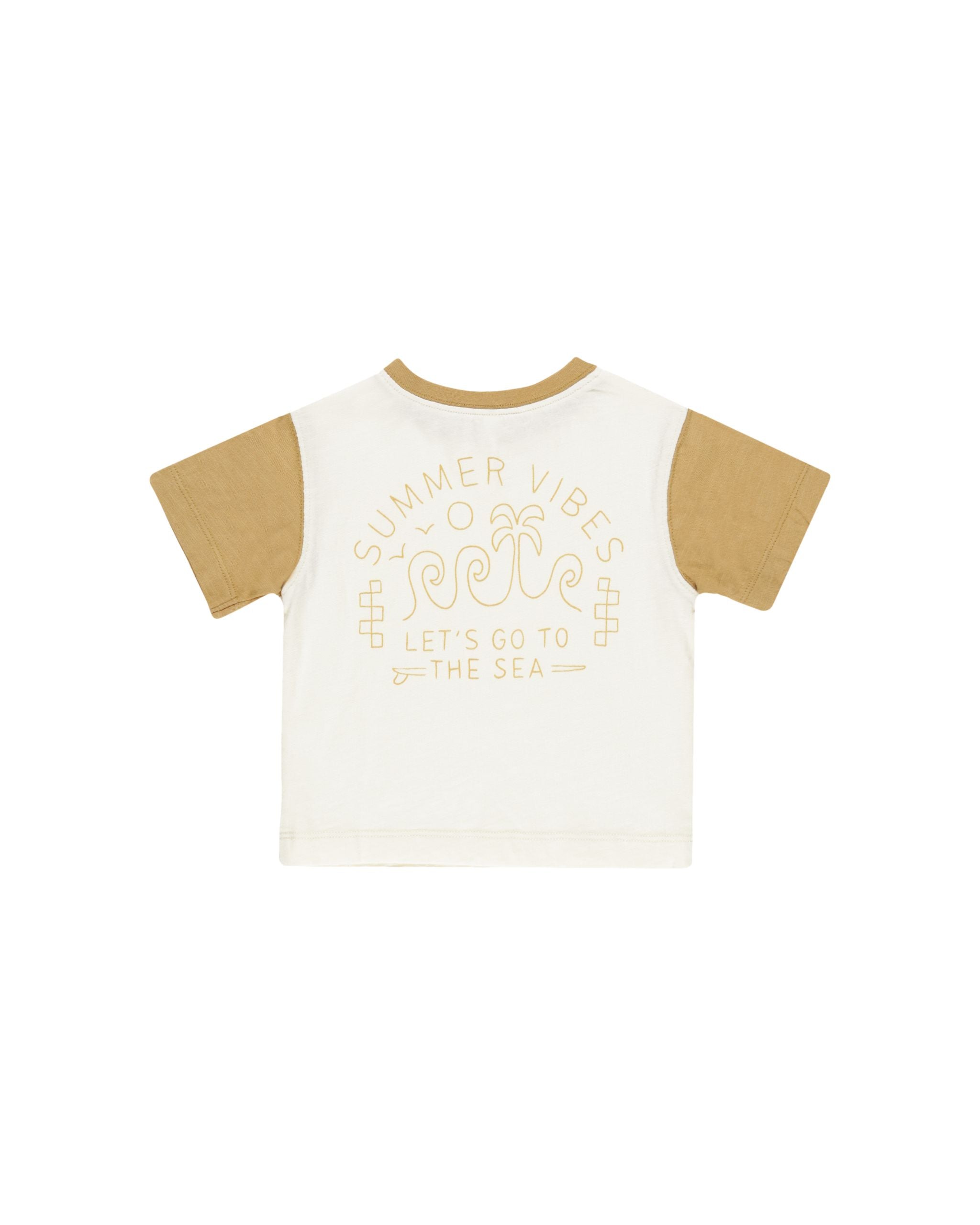 Rylee & Cru Contrast Short Sleeve Tee|| Summer Vibes Back