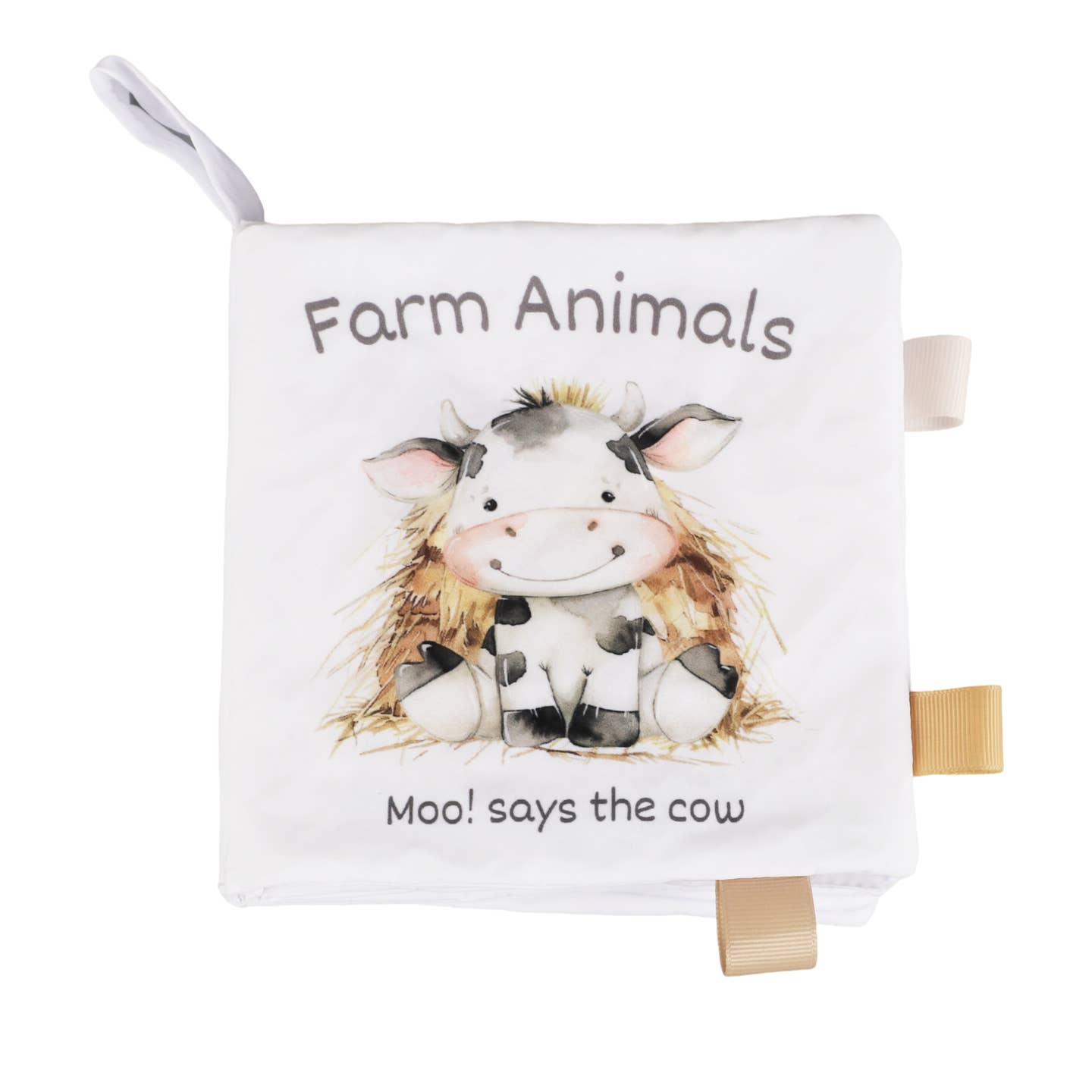 Ali + Oli Farm Animals – 10-Page Taggies Soft Crinkle Cloth Baby Book