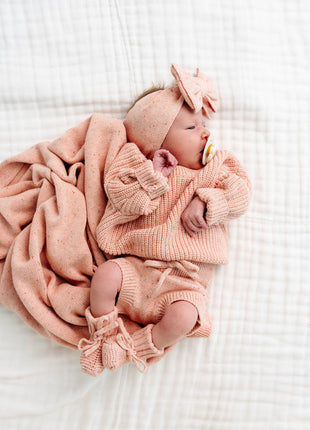 Lou Lou & Company Knit Blanket - Petal Speckle