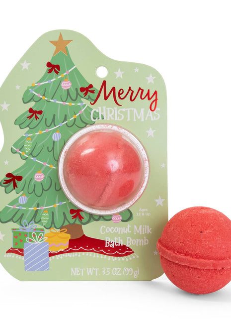 Cait + Co Christmas Tree Clamshell Bath Bomb - Merry Christmas