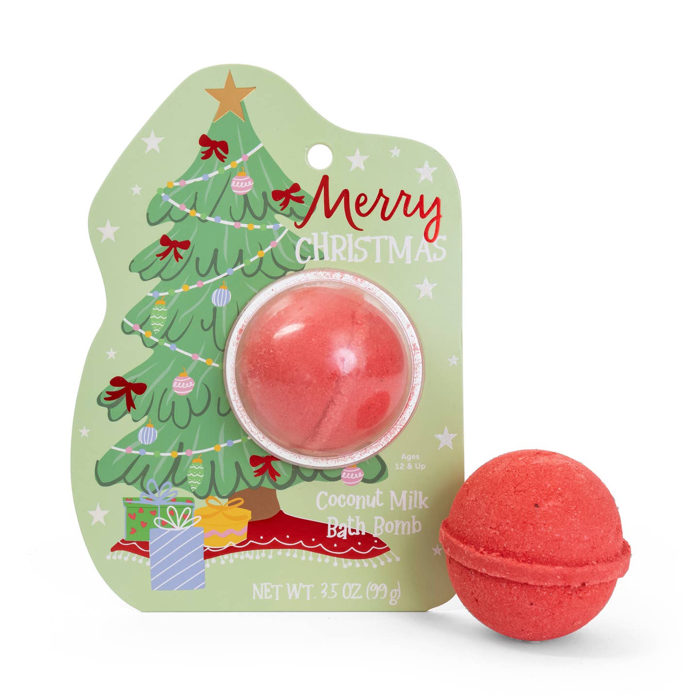 Cait + Co Christmas Tree Clamshell Bath Bomb - Merry Christmas