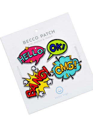 Becco Bags Comic Word Bubbles Patch Set