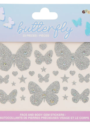 Iscream Butterfly Gem Face and Body Stickers