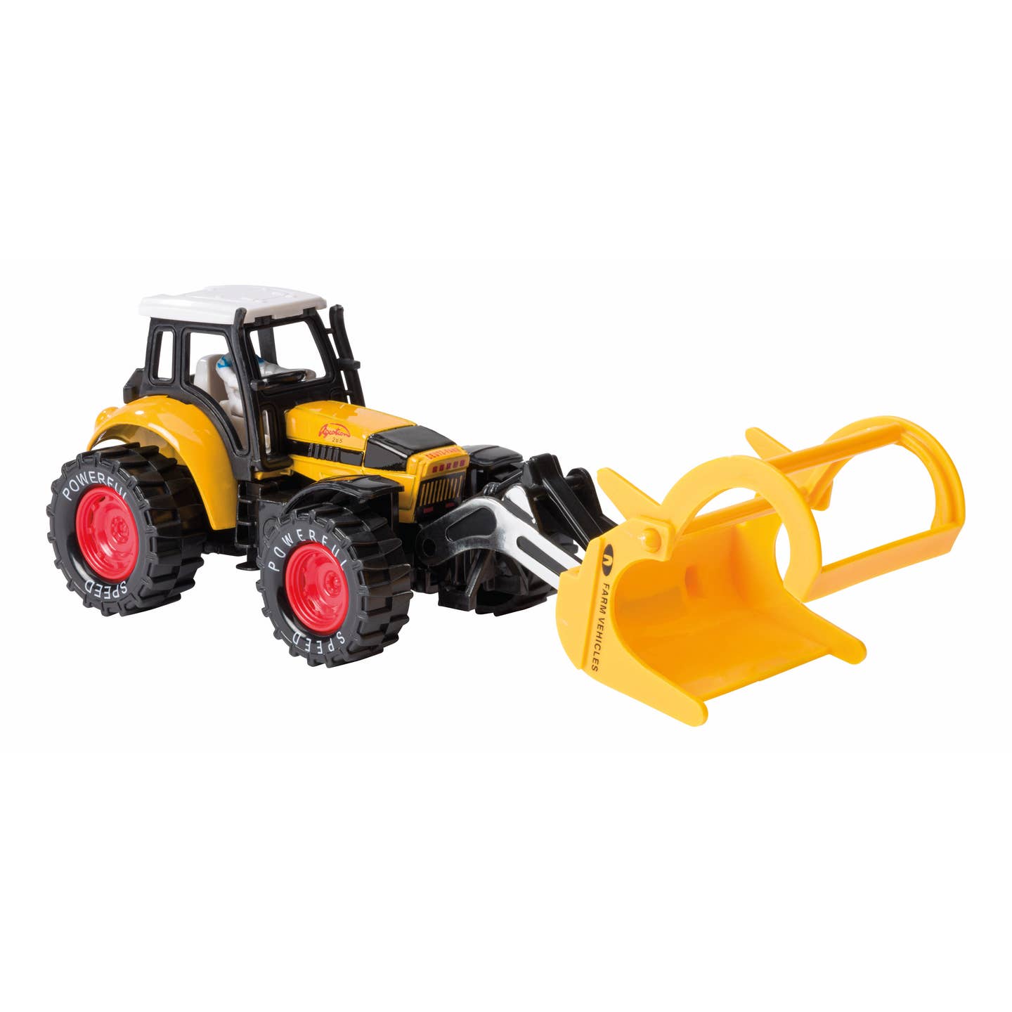 Toysmith Rollin' Scoop Tractor-Toy Tractor, Farm Toys, Die Cast - Yellow