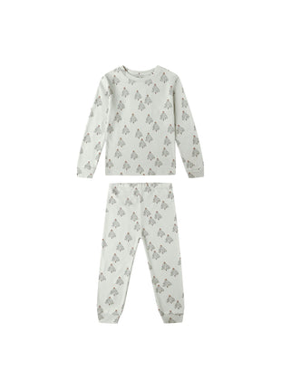 Organic Long Sleeve Pajama Set || Trees