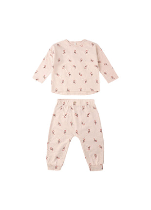 Rylee + Cru Long Sleeve Tee + Pant || Candy