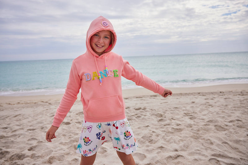 Model Wearing Lola And The Boys Dance Gem Hoodie