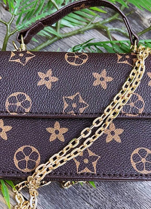 Kids Charm Online Brown Star Printed Crossbody with Chain. BBG25153073 M