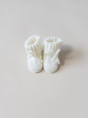 Pine Kids Knit Booties - Cloud
