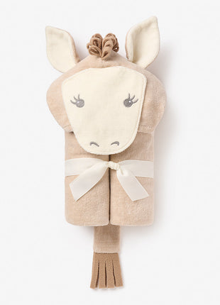 Elegant Baby Pony Hooded Baby Bath Wrap
