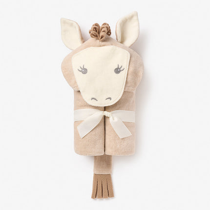 Elegant Baby Pony Hooded Baby Bath Wrap