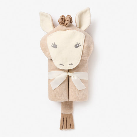 Elegant Baby Pony Hooded Baby Bath Wrap