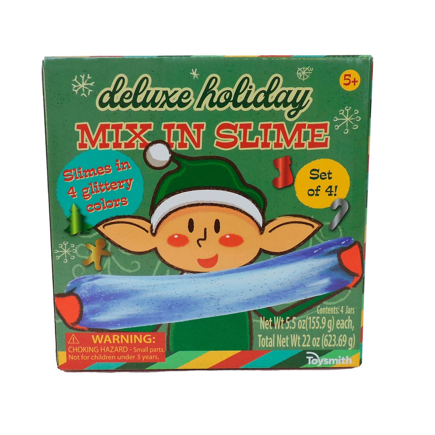 ToySmith Toysmith Deluxe Holiday Mix-in Slime, Stocking Stuffer