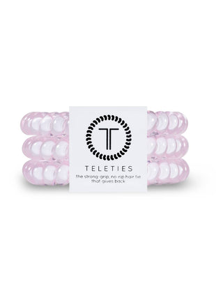 Teleties Spiral Hair Coils | Small | Rose Water Pink Hair Ties