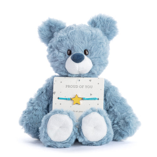 Demdaco Proud of You Turquoise Bear - 8in