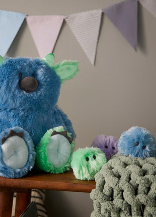 Demdaco Calming Cuddlers Blue Monster Stuffed Animal 14"
