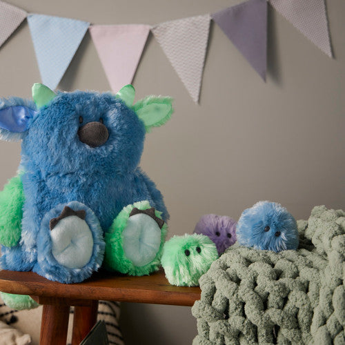 Demdaco Calming Cuddlers Blue Monster Stuffed Animal 14"
