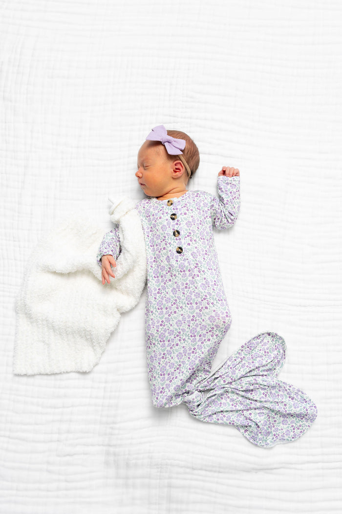 Model Wearing Lou Lou & Company Lily Knotted Gown