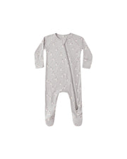 Quincy Mae Bamboo Zip Footie || Snowmen