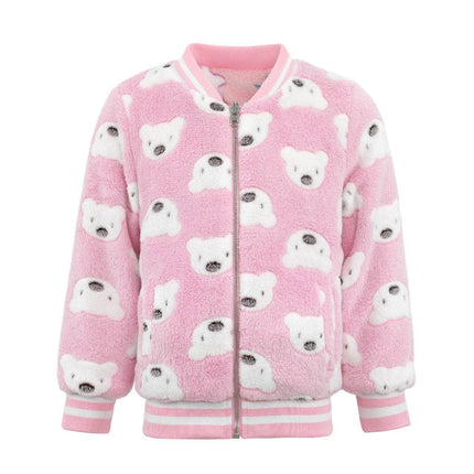 Lola And The Boys Pinky Fuzzy Reversible Bomber