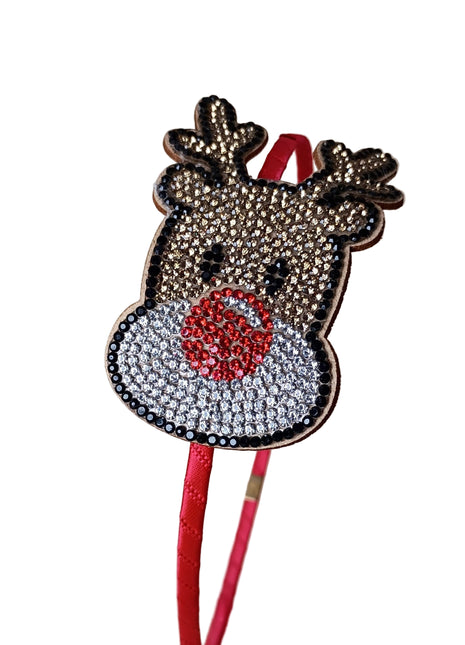 Bari Lynn Crystalized Reindeer Headband